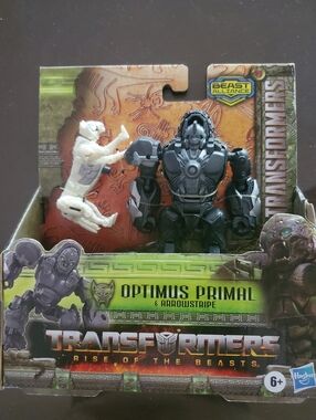 Hasbro Transformers Optimus Primal & Arrowstripe - Black and White